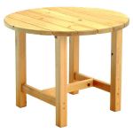 Круглый деревянный стол в беседку (лак)